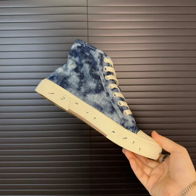 Balenciaga Le Cagole Denim Acid-Wash High-Top Lifestyle Sneakers 6