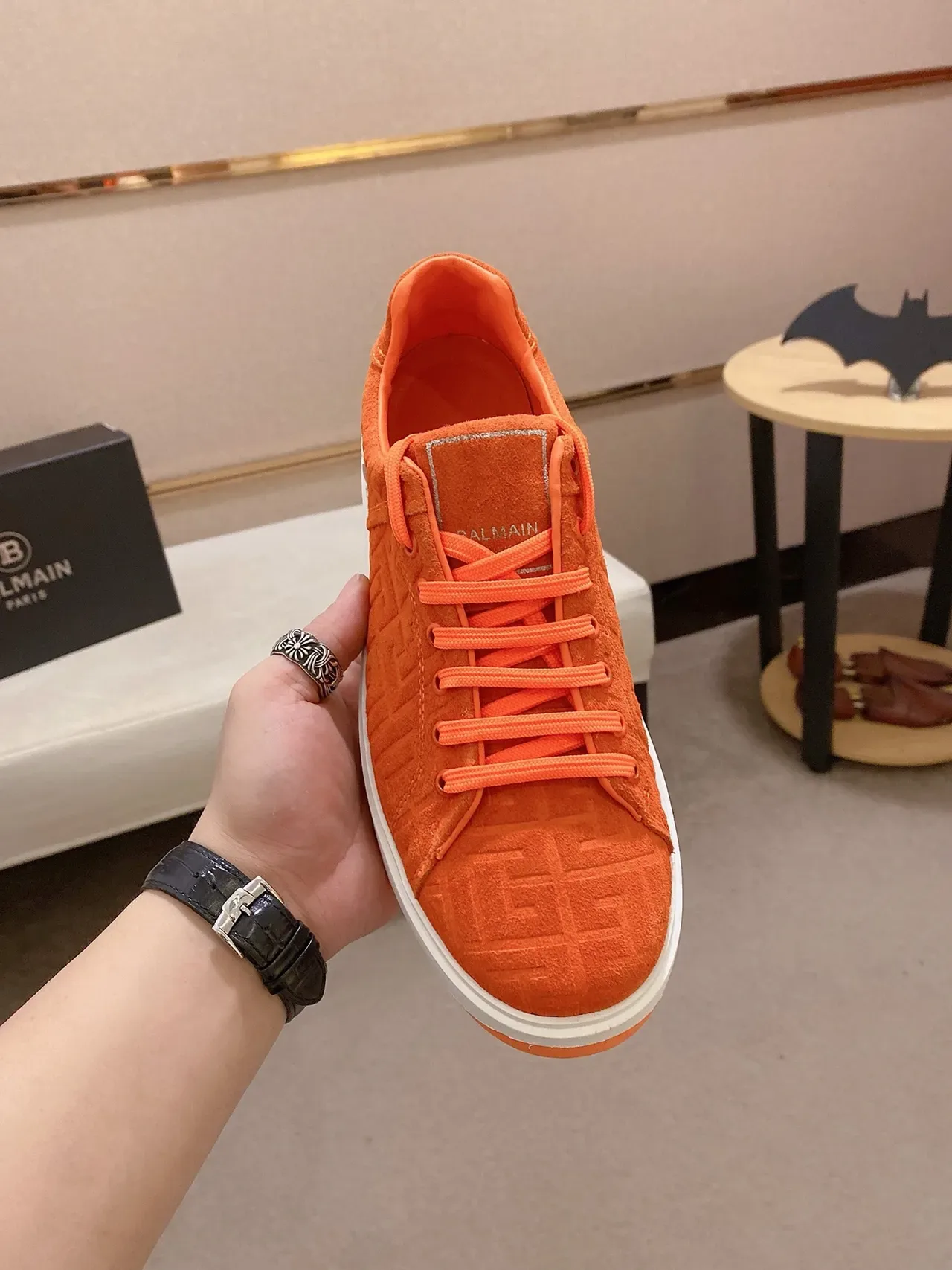 Balenciaga Le City Orange Embossed Platform Lifestyle zapatillas 5