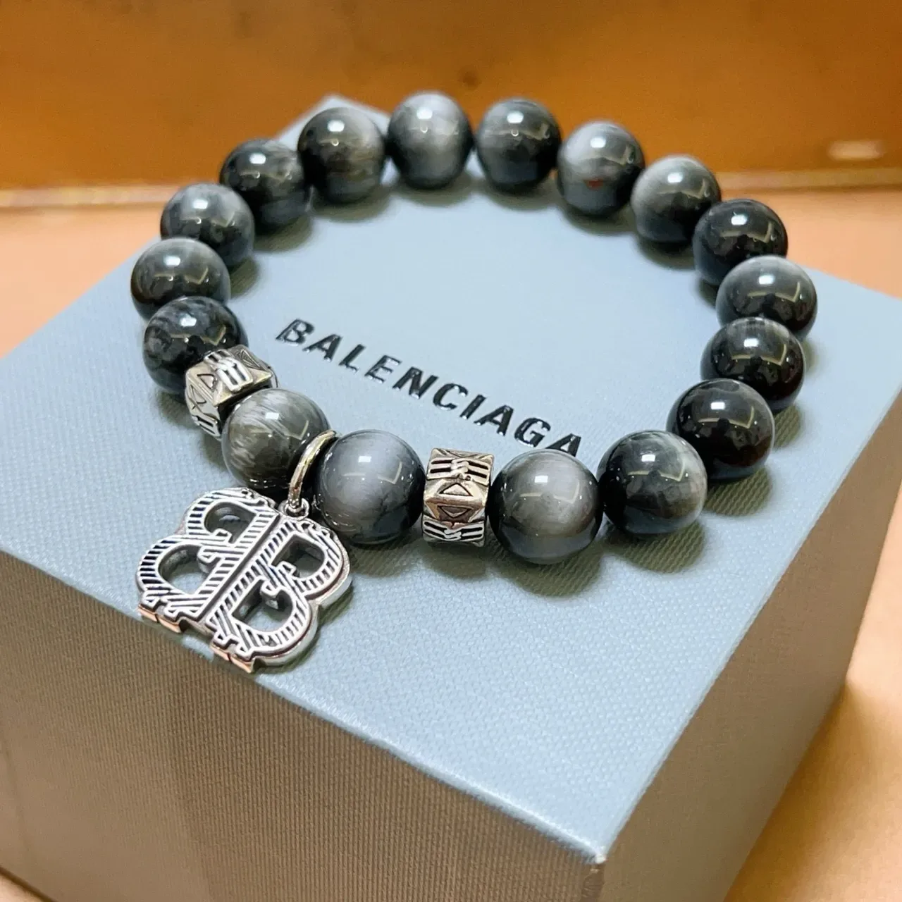 Balenciaga Logo Pendant Beaded Bracelet 9