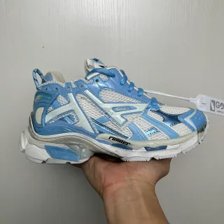Balenciaga Runner Zapatillas Chunky Azul Claro y Blanco
