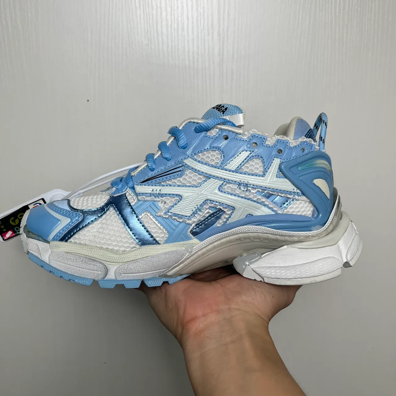 Balenciaga Runner Light Blue and White Chunky Sneakers 3