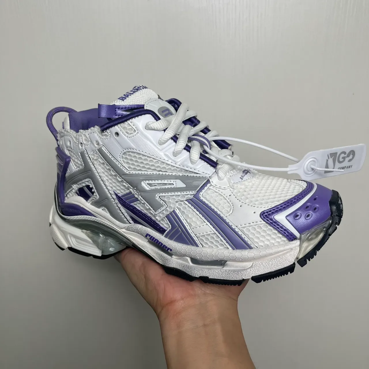 Balenciaga Runner White Purple Gray Chunky Sneakers 2