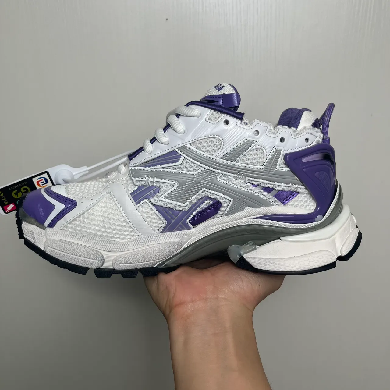 Balenciaga Runner White Purple Gray Chunky Sneakers 3