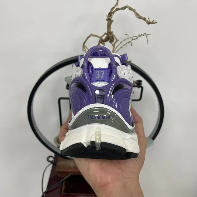 Balenciaga Runner White Purple Gray Chunky Sneakers 6