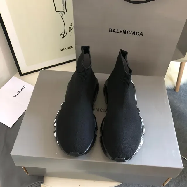 Balenciaga Speed Trainer Black and White حذاء أسلوب حياة 2