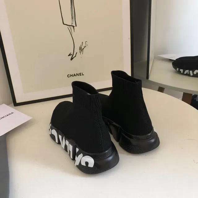 Balenciaga Speed Trainer Black and White حذاء أسلوب حياة 3
