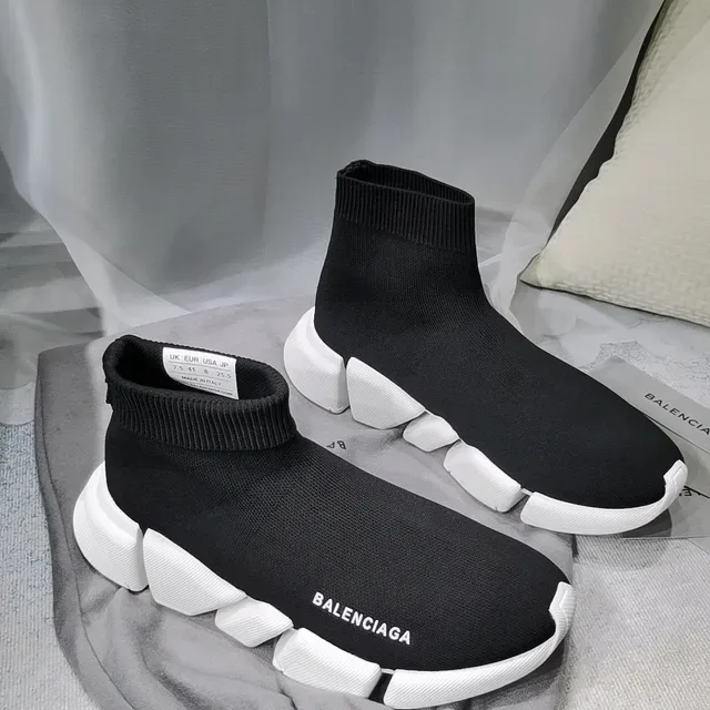 Balenciaga Speed Trainer Black and White Lifestyle Sneakers 5
