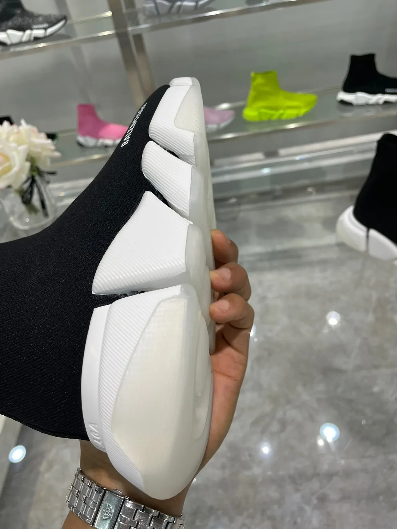 Balenciaga Speed Trainer أسود وأبيض أحذية رياضية Lifestyle 3