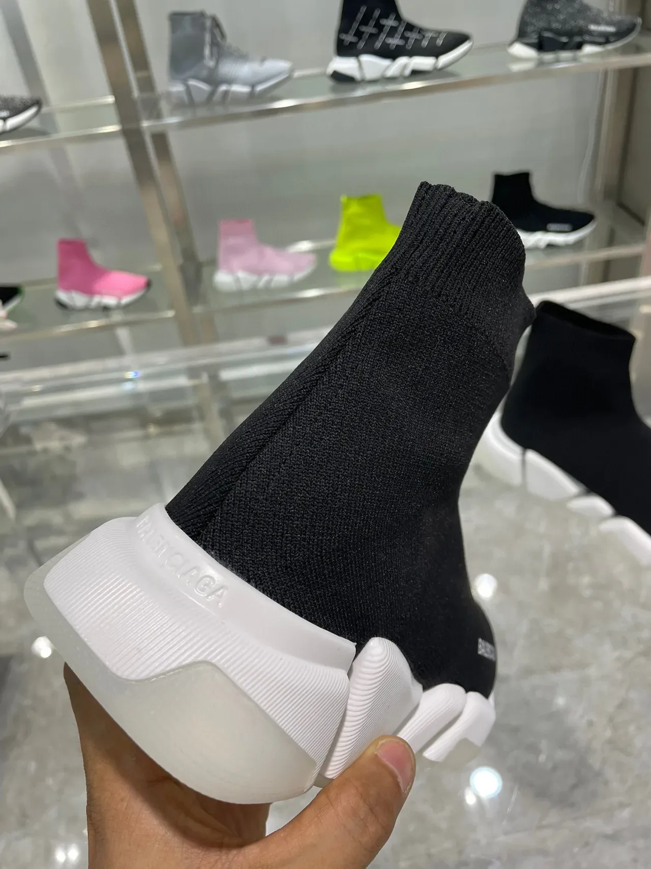 Balenciaga Speed Trainer أسود وأبيض أحذية رياضية Lifestyle 4