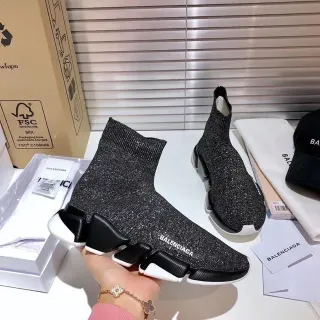 Balenciaga Speed Trainer কালো গ্লিটার নিট লাইফস্টাইল স্নিকার