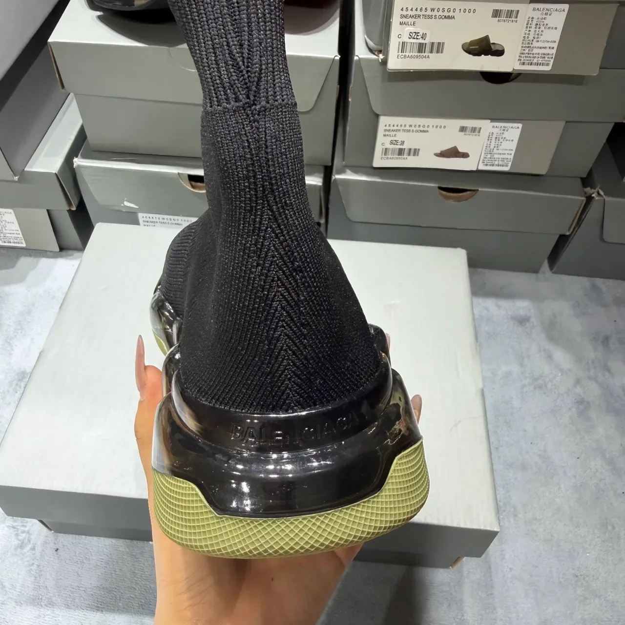 Balenciaga Speed Trainer काली ट्रांसल्यूसेंट सोल लाइफस्टाइल स्नीकर 2