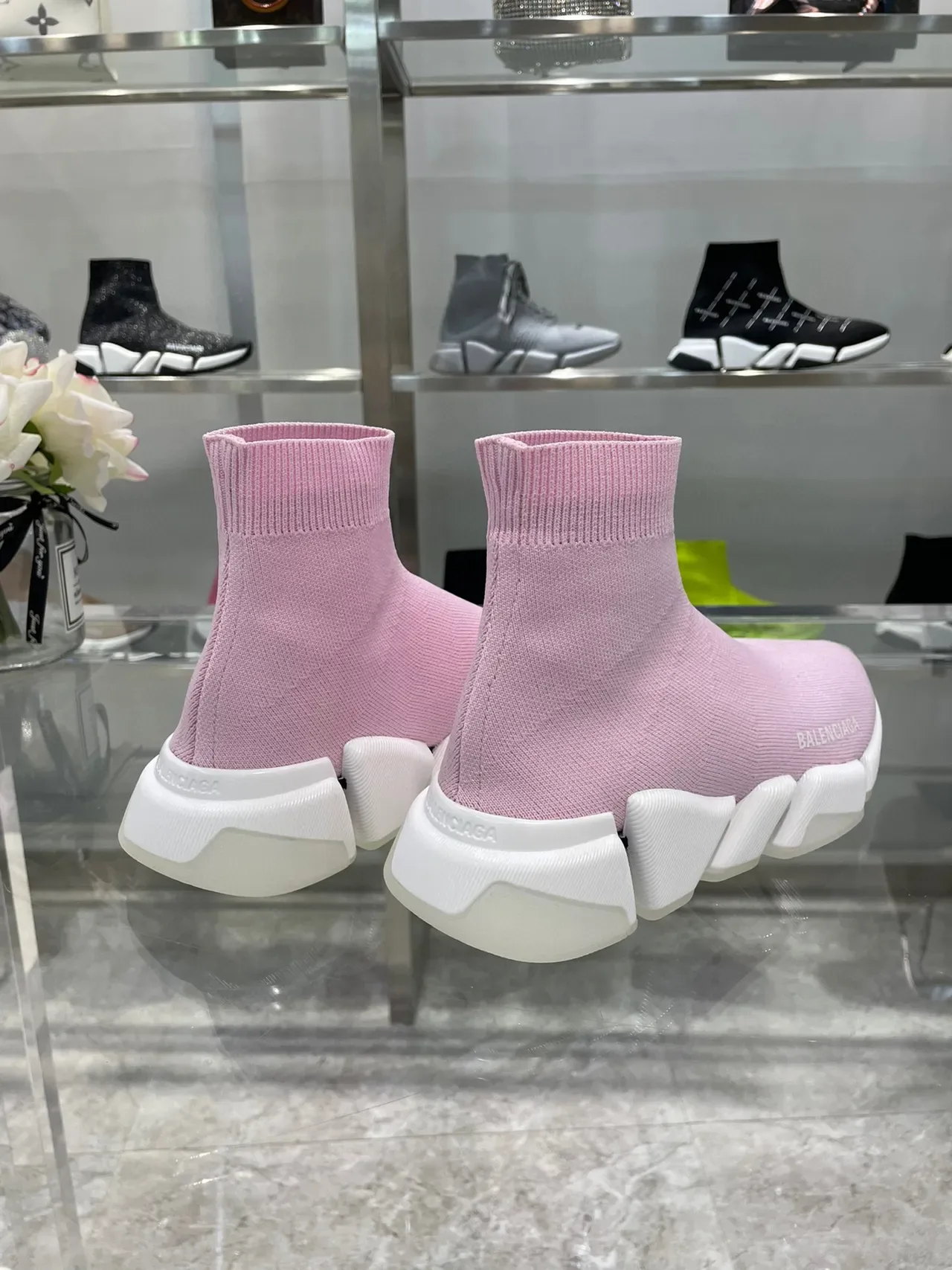 Balenciaga Speed Trainer sneakers lifestyle rose sock-fit 5