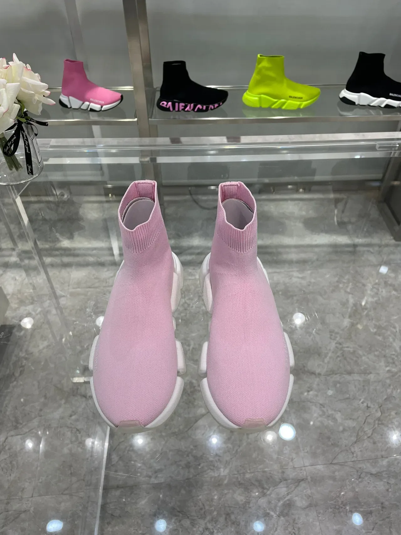 Balenciaga Speed Trainer sneakers lifestyle rose sock-fit 7