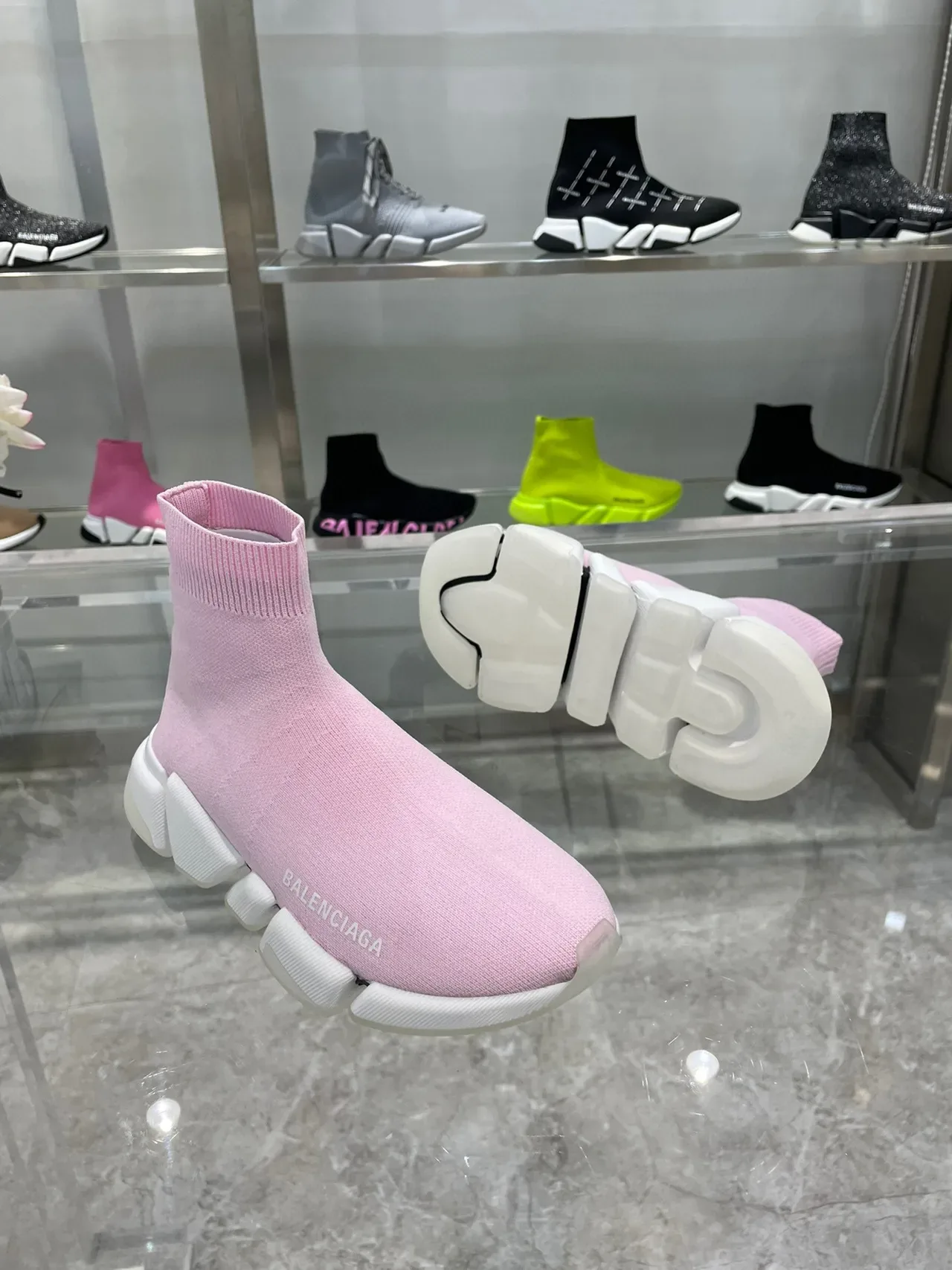 Balenciaga Speed Trainer sneakers lifestyle rose sock-fit 8