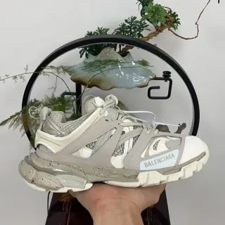 Balenciaga Track Trainer Light Gray and Off-White Chunky Sneakers