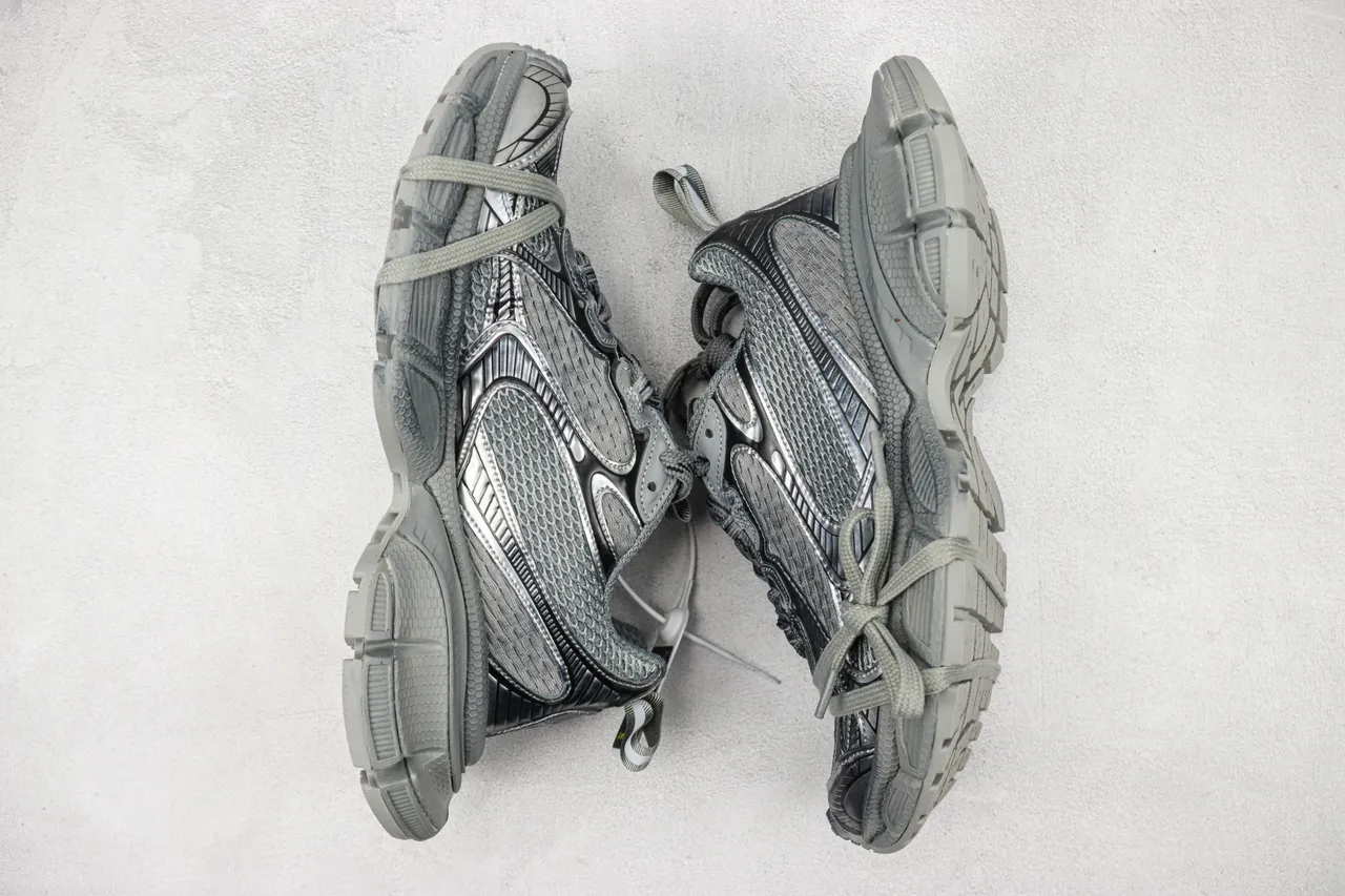 Balenciaga Track Trainer Monochromatic Gray Chunky Sneakers 2