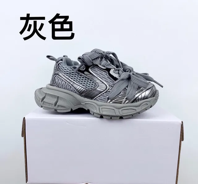 Balenciaga Track Trainer Pink and Silver Chunky Sneakers 4