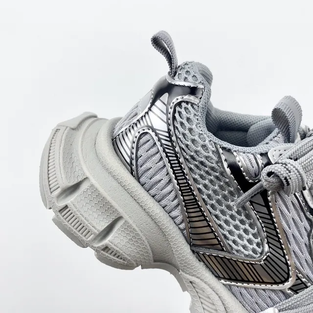 Balenciaga Track Trainer Pink and Silver Chunky Sneakers 10