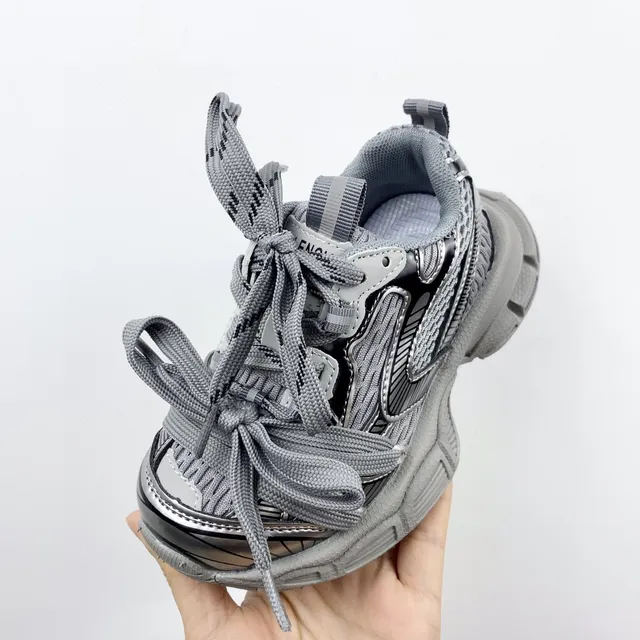 Balenciaga Track Trainer Pink and Silver Chunky Sneakers 13