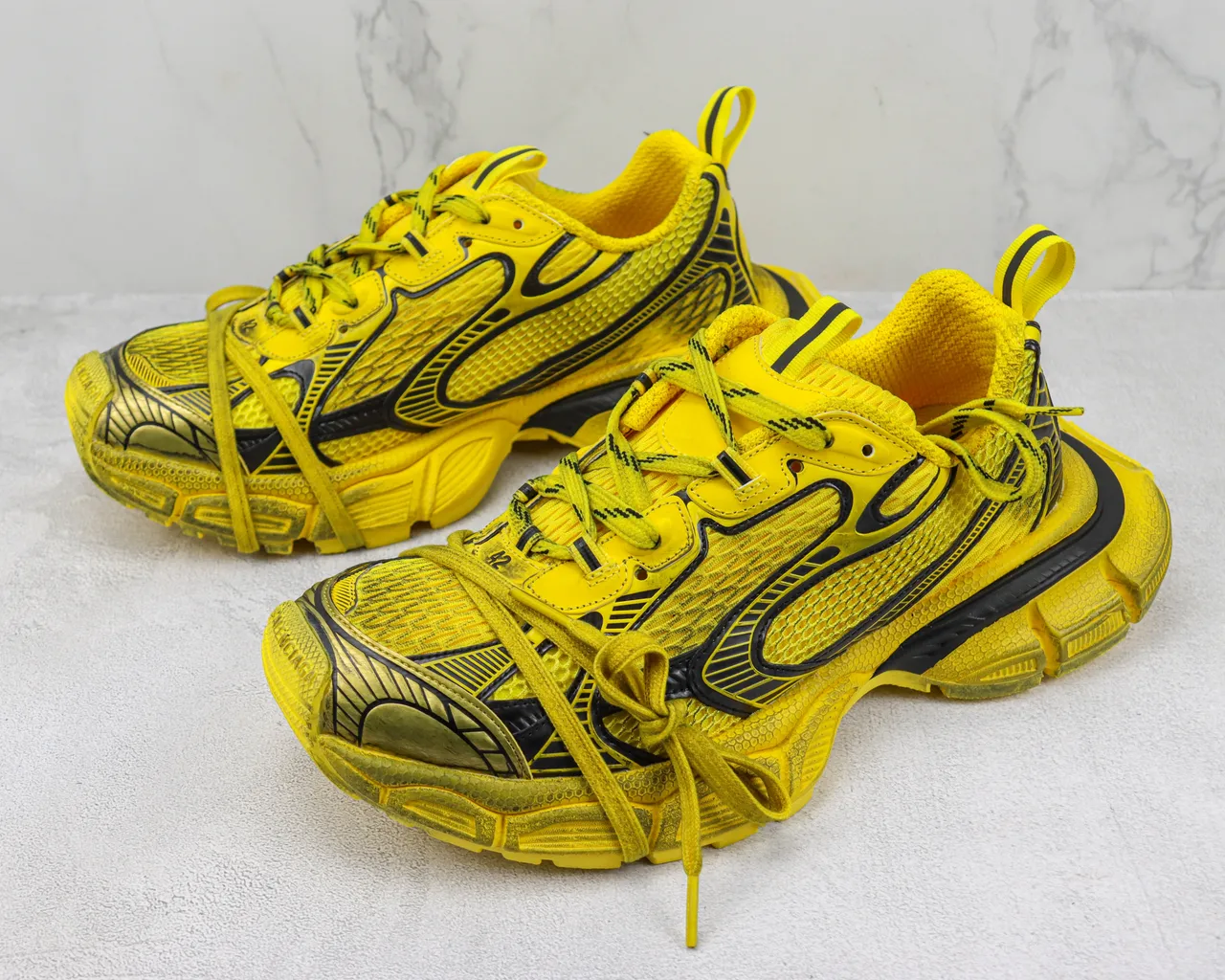 Balenciaga Track Trainer sneakers chunky jaune noir 4