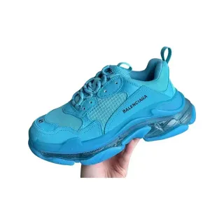 Balenciaga Triple S Cyan Chunky Sneakers