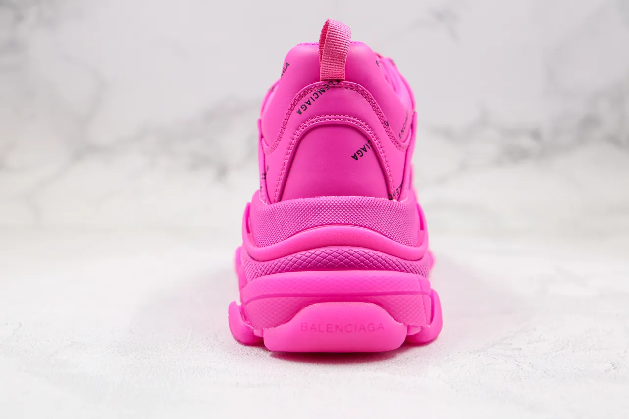 Balenciaga Triple S Monochrome Rose Chaussures Chunky 3