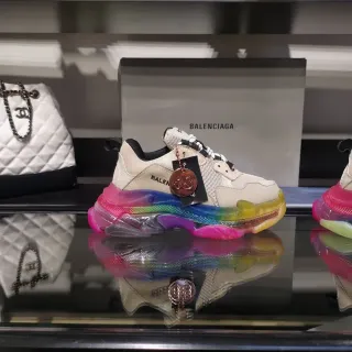 Balenciaga Triple S Rainbow Translucent Chunky Sneakers