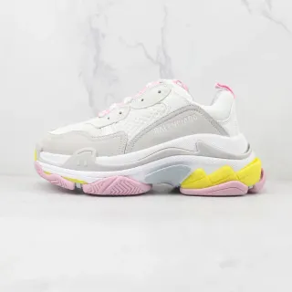 Balenciaga Triple S সাদা ধূসর গোলাপি হলুদ মোটা স্নিকার্স