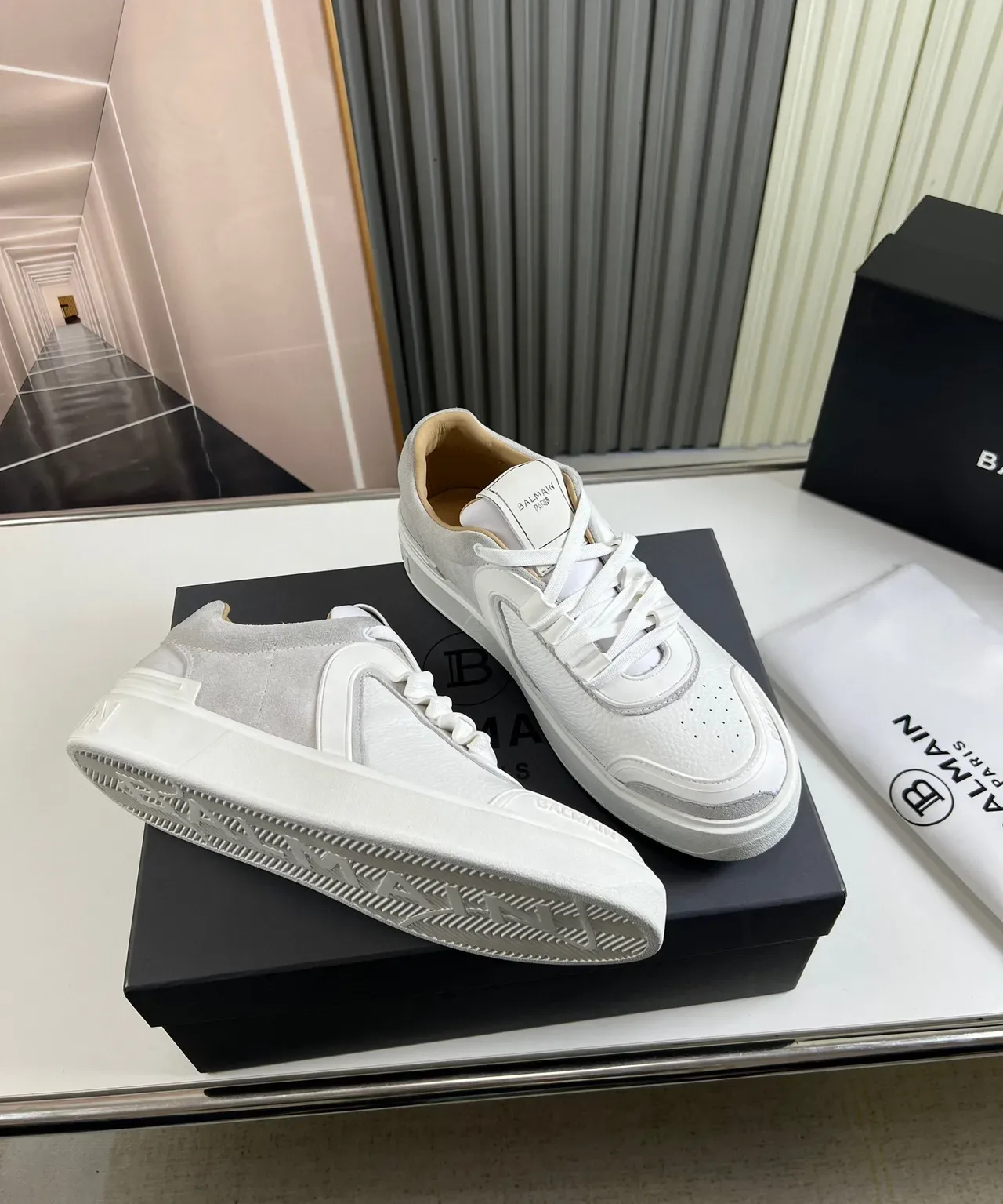 Balmain B-Court Zapatillas Lifestyle Gris Claro 5