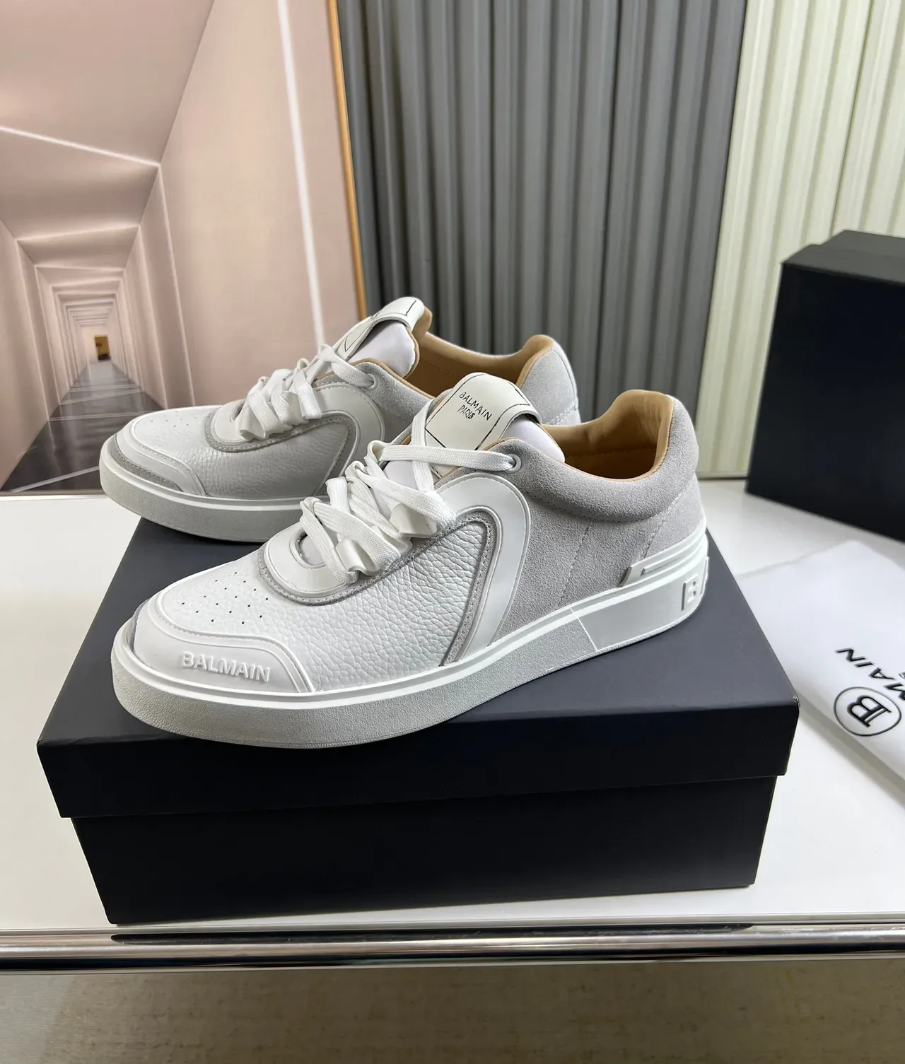 Balmain B-Court Zapatillas Lifestyle Gris Claro 8