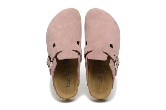 Birkenstock Arizona Pantoufle daim rose poussiéreux 2