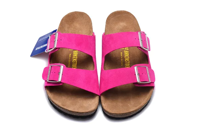 Birkenstock Arizona Fuchsia Ante Doble Hebilla Sandalias Casual 3