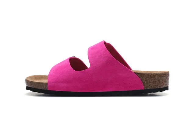 Birkenstock Arizona Fuchsia Ante Doble Hebilla Sandalias Casual 4