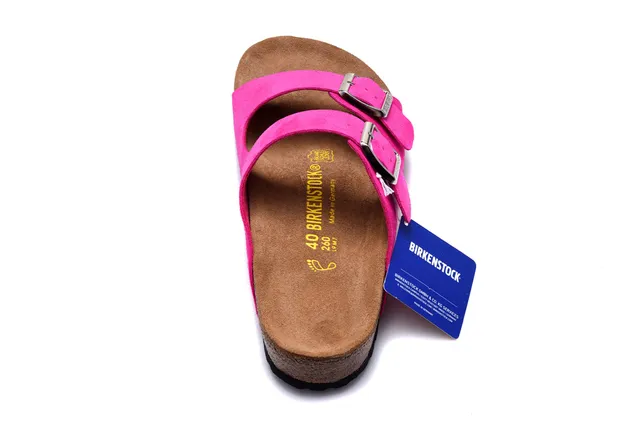 Birkenstock Arizona Fuchsia Ante Doble Hebilla Sandalias Casual 5