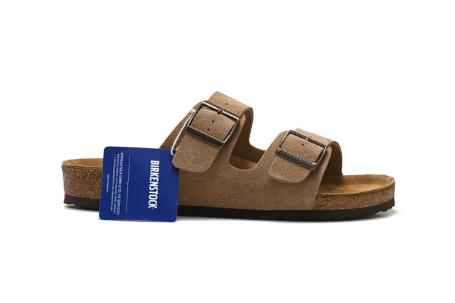 Birkenstock Arizona 棕色麂皮休闲凉鞋 2