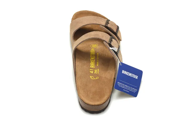 Birkenstock Arizona 棕色麂皮休闲凉鞋 5