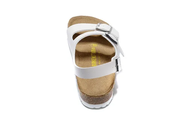 Birkenstock Arizona सफेद दो पट्टियों वाला कैजुअल सैंडल्स 5
