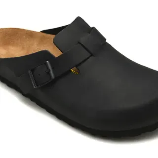 Birkenstock Boston Black Leather Clog