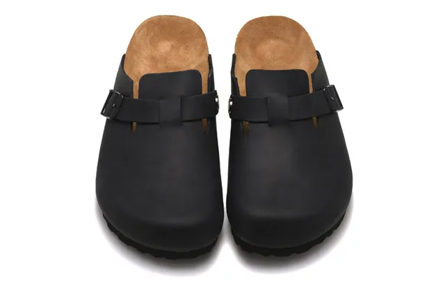 Birkenstock Boston Black Leather Clog 2