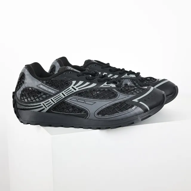 Bottega Veneta Andiamo Black Gray Mesh Hybrid Sneakers 3