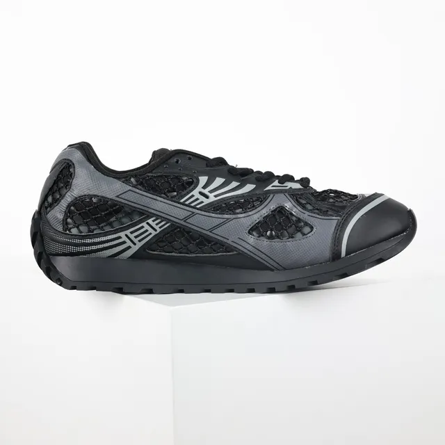 Bottega Veneta Andiamo Black Gray Mesh Hybrid Sneakers 7