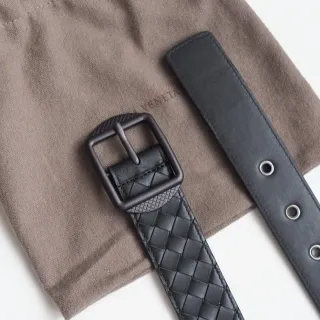 Bottega Veneta Cassette Intrecciato Woven Leather Belt