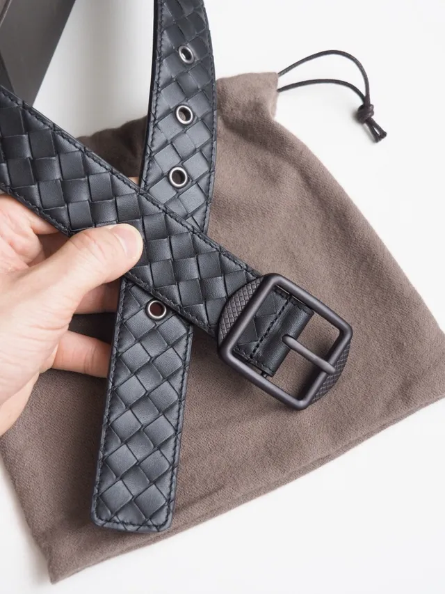 Bottega Veneta Cassette Intrecciato बुनी हुई चमड़ी की बेल्ट 6