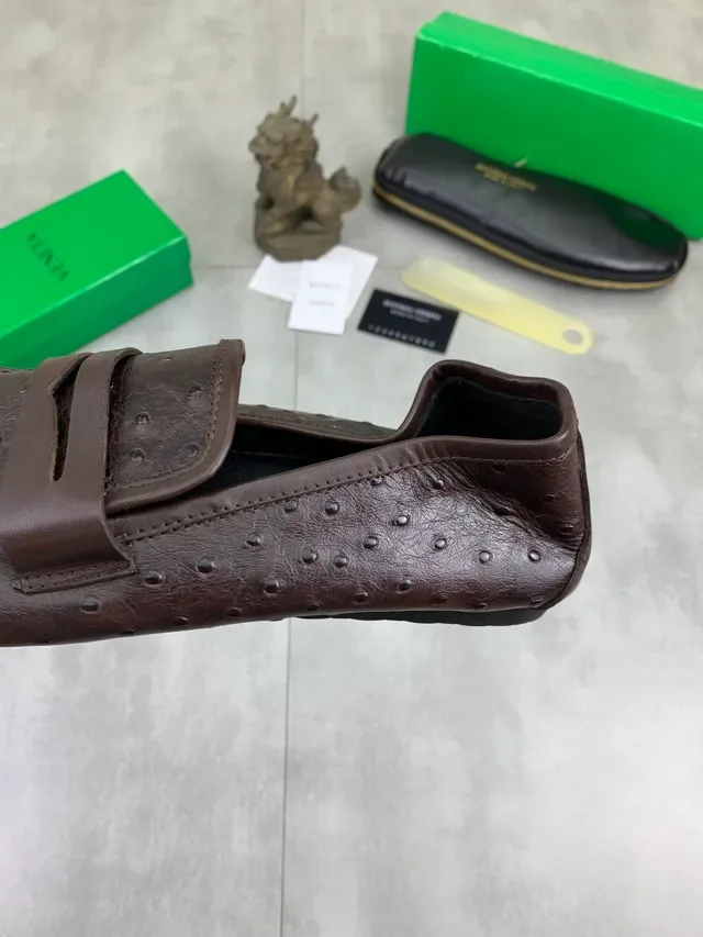 Bottega Veneta Ostrich Leather Penny Loafer 4