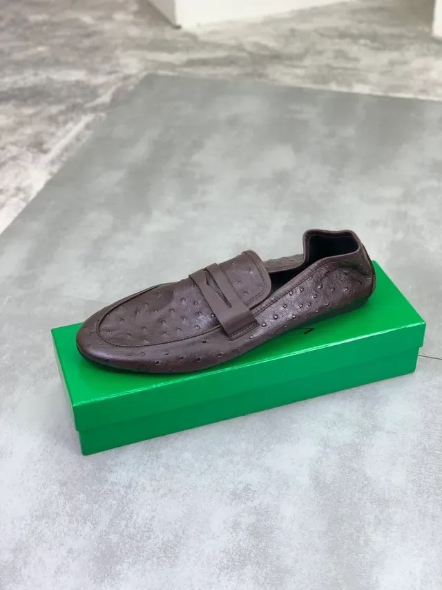 Bottega Veneta Ostrich Leather Penny Loafer 5