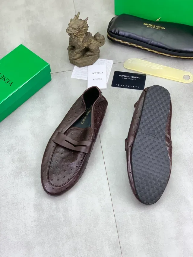 Bottega Veneta Ostrich Leather Penny Loafer 6