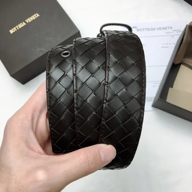 Bottega Veneta বোনা ইন্ট্রেচিয়াটো চামড়ার বেল্ট 2