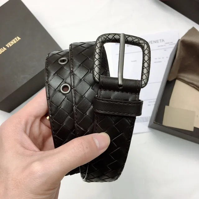 Bottega Veneta বোনা ইন্ট্রেচিয়াটো চামড়ার বেল্ট 3