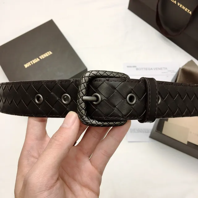 Bottega Veneta বোনা ইন্ট্রেচিয়াটো চামড়ার বেল্ট 4