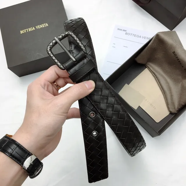 Bottega Veneta বোনা ইন্ট্রেচিয়াটো চামড়ার বেল্ট 6